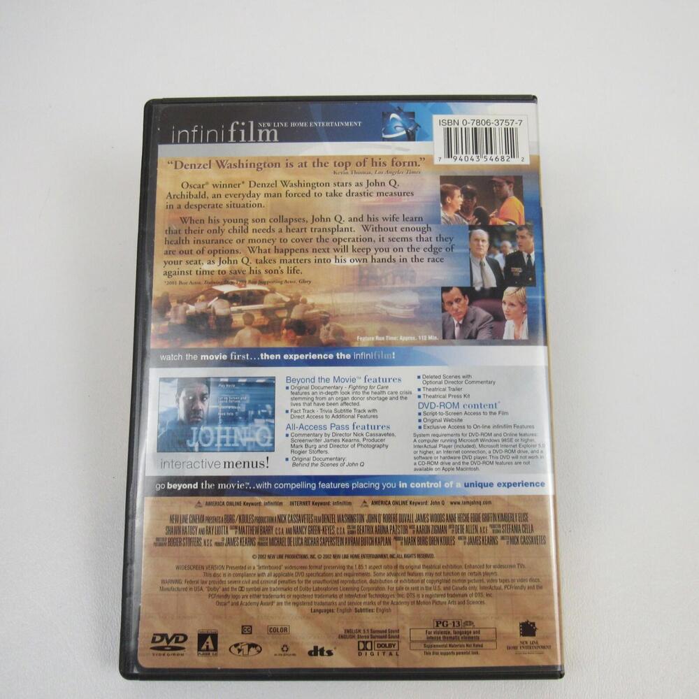 John Q. (Infinifilm Edition)‎ - DVD - VERY GOOD - Picture 2 of 4